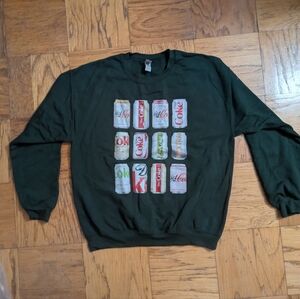 Dark Green Diet Coke can sweatshirt - Large